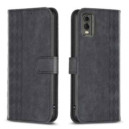Plaid Embossed Leather Phone Case, For Nokia C12, For Nokia G42/G310, For Nokia C22, For Nokia C32