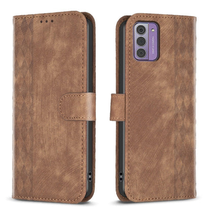 Plaid Embossed Leather Phone Case, For Nokia C12, For Nokia G42/G310, For Nokia C22, For Nokia C32