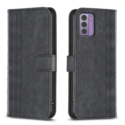 Plaid Embossed Leather Phone Case, For Nokia C12, For Nokia G42/G310, For Nokia C22, For Nokia C32