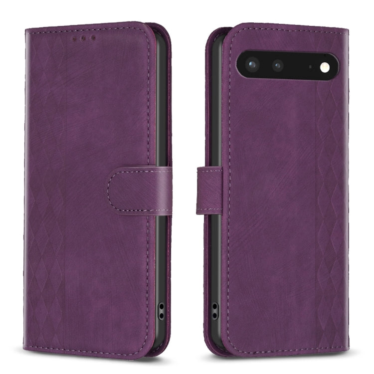 Plaid Embossed Leather Phone Case, For Google Pixel 7, For Google Pixel 7a, For Google Pixel 7 Pro, For Google Pixel 8
