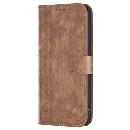Plaid Embossed Leather Phone Case, For Google Pixel 8 Pro