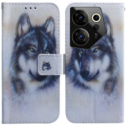 Coloured Drawing Flip Leather Phone Case, For Tecno Camon 20 Premier 5G, For Tecno Camon 20 Pro 5G