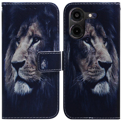 Coloured Drawing Flip Leather Phone Case, For Tecno Pova 5 Pro, For Tecno Pova Neo 3