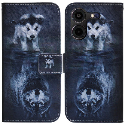 Coloured Drawing Flip Leather Phone Case, For Tecno Pova 5 Pro, For Tecno Pova Neo 3