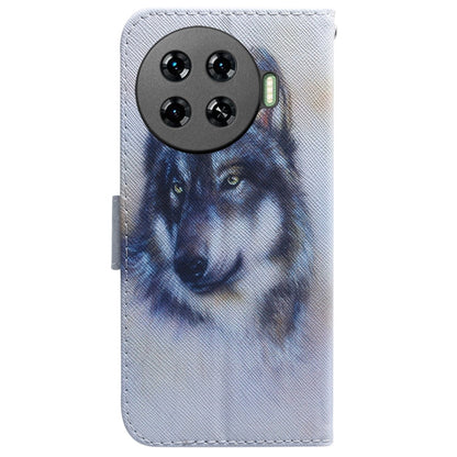 Coloured Drawing Flip Leather Phone Case, For Tecno Spark 20 Pro+ 4G, For Tecno Spark 20 Pro