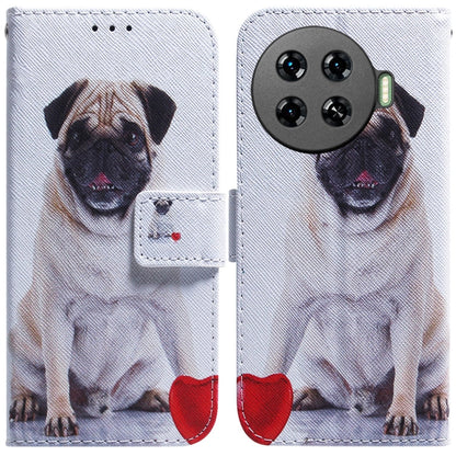 Coloured Drawing Flip Leather Phone Case, For Tecno Spark 20 Pro+ 4G, For Tecno Spark 20 Pro