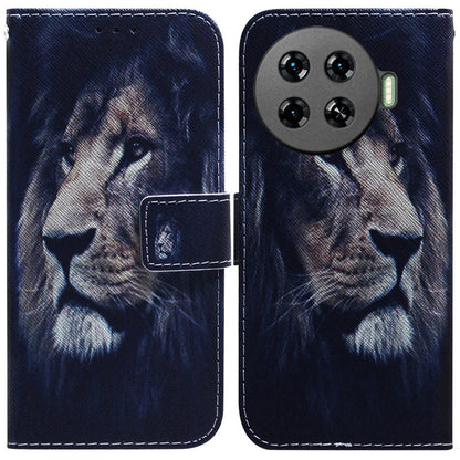 Coloured Drawing Flip Leather Phone Case, For Tecno Spark 20 Pro+ 4G, For Tecno Spark 20 Pro