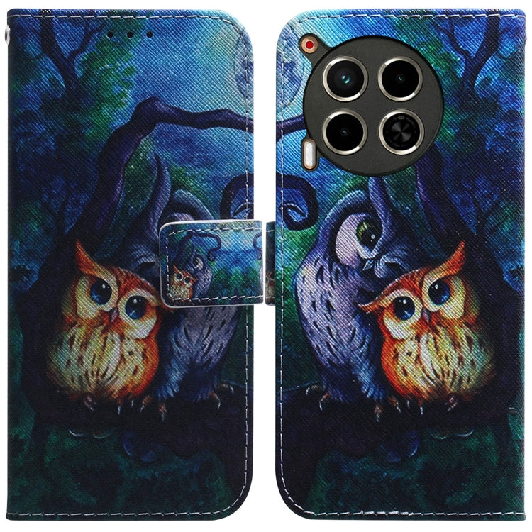 Coloured Drawing Flip Leather Phone Case, For Tecno Camon 30 Pro CL8, For Tecno Camon 30 4G / 30 5G CL6 CL7