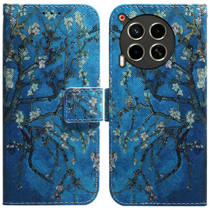Coloured Drawing Flip Leather Phone Case, For Tecno Camon 30 Pro CL8, For Tecno Camon 30 4G / 30 5G CL6 CL7