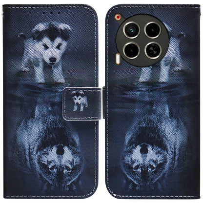 Coloured Drawing Flip Leather Phone Case, For Tecno Camon 30 Pro CL8, For Tecno Camon 30 4G / 30 5G CL6 CL7
