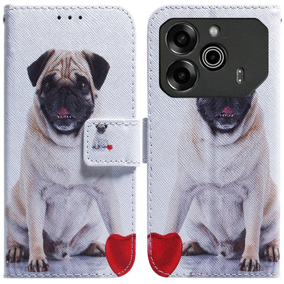 Coloured Drawing Flip Leather Phone Case, For Tecno Pova 6 Neo, For Tecno Pova 6 Pro / Pova 6