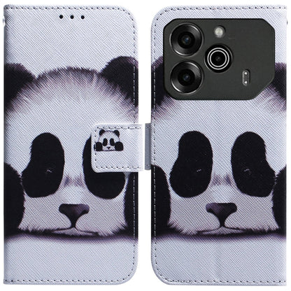 Coloured Drawing Flip Leather Phone Case, For Tecno Pova 6 Neo, For Tecno Pova 6 Pro / Pova 6
