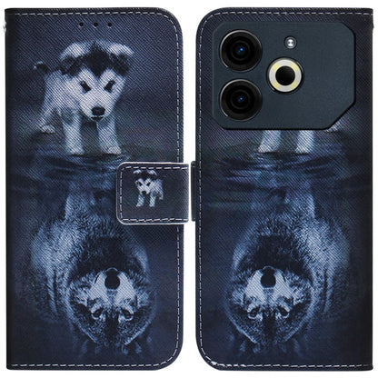 Coloured Drawing Flip Leather Phone Case, For Tecno Pova 6 Neo, For Tecno Pova 6 Pro / Pova 6