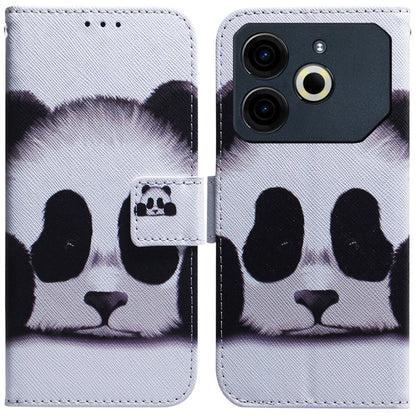 Coloured Drawing Flip Leather Phone Case, For Tecno Pova 6 Neo, For Tecno Pova 6 Pro / Pova 6