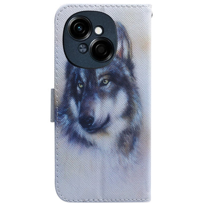Coloured Drawing Flip Leather Phone Case, For Tecno Spark Go 1 / Pop 9 Pro, For Tecno Camon 30 Premier 5G
