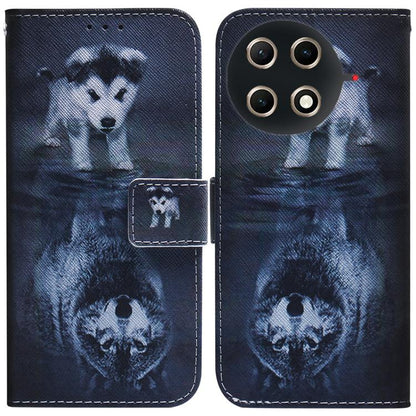 Coloured Drawing Flip Leather Phone Case, For Tecno Camon 30S / Camon 30S Pro, For Tecno Spark 30C