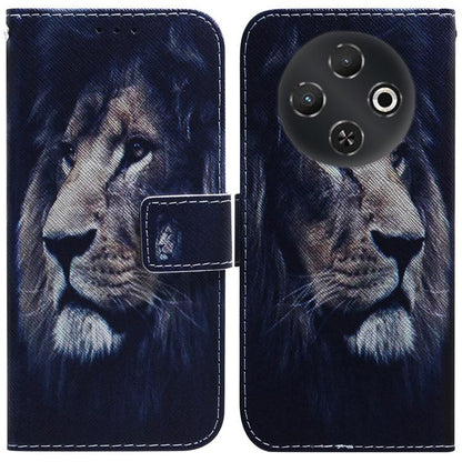 Coloured Drawing Flip Leather Phone Case, For Tecno Pop 10 / Spark Go 2 4G, For Tecno Pop 9 5G / Spark 30C 5G
