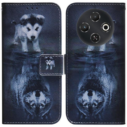 Coloured Drawing Flip Leather Phone Case, For Tecno Pop 10 / Spark Go 2 4G, For Tecno Pop 9 5G / Spark 30C 5G