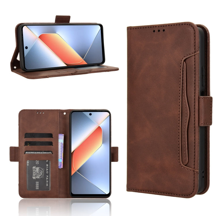 Skin Feel Calf Texture Card Slots Leather Phone Case, For Tecno Spark 20 Pro 5G, For Tecno Camon 30 Premier 5G, For Tecno Pova 6 Neo 4G, For Tecno Pova 6 4G