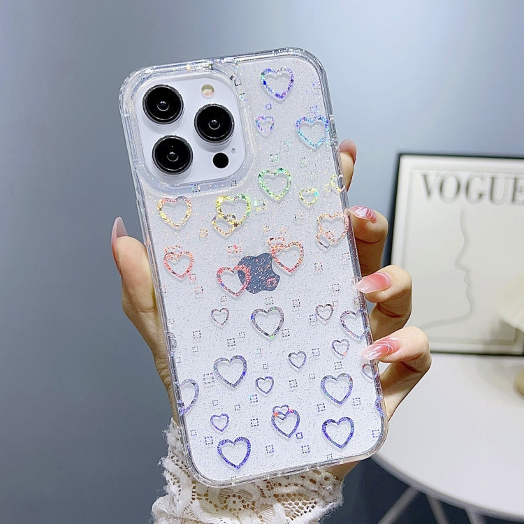 Little Star Series Glitter Powder TPU Phone Case, For iPhone 14 Pro Max, For iPhone 13