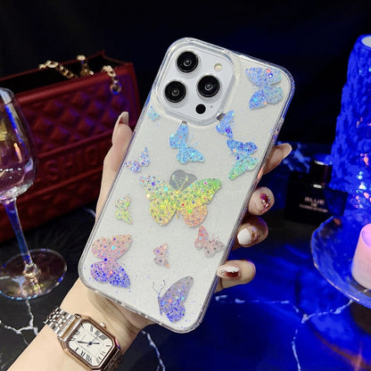 Little Star Series Glitter Powder TPU Phone Case, For iPhone 14 Pro Max, For iPhone 13
