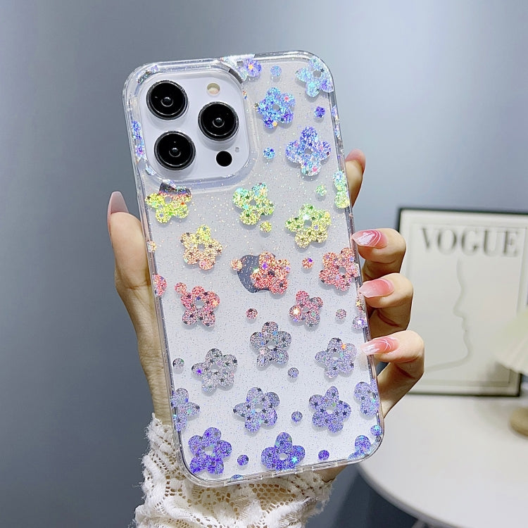 Little Star Series Glitter Powder TPU Phone Case, For iPhone 14 Pro Max, For iPhone 13