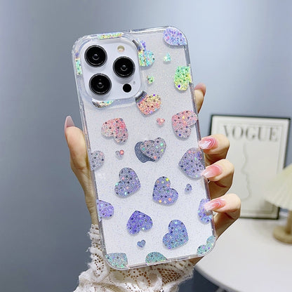 Little Star Series Glitter Powder TPU Phone Case, For iPhone 14 Pro Max, For iPhone 13