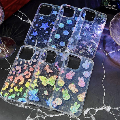 Little Star Series Glitter Powder TPU Phone Case, For iPhone 12, For iPhone 12 Pro
