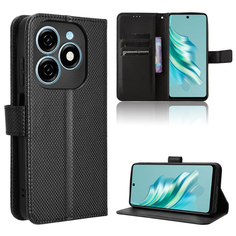 Diamond Texture Leather Phone Case, For Tecno Spark 20 Pro 4G, For Tecno Spark Go 2024, For Tecno Spark 20 4G, For Tecno Pova 5 Pro