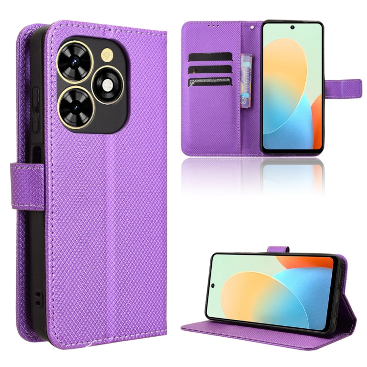 Diamond Texture Leather Phone Case, For Tecno Spark 20 Pro 4G, For Tecno Spark Go 2024, For Tecno Spark 20 4G, For Tecno Pova 5 Pro
