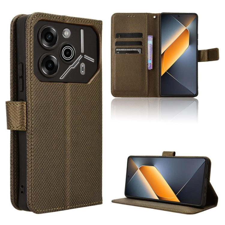 Diamond Texture Leather Phone Case, For Tecno Camon 30 Pro 5G, For Tecno Camon 30 5G / 4G, For Tecno Pova 6 Pro 5G, For Tecno Spark 20 Pro+ 4G