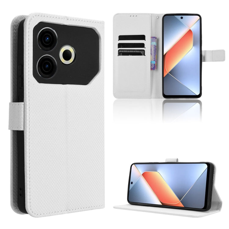 Diamond Texture Leather Phone Case, For Tecno Spark 20 Pro 5G, For Tecno Camon 30 Premier 5G, For Tecno Pova 6 Neo 4G, For Tecno Pova 6 4G