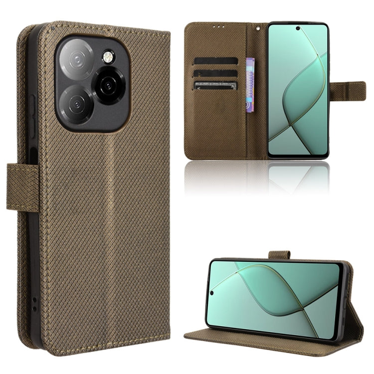 Diamond Texture Leather Phone Case, For Tecno Spark 20 Pro 5G, For Tecno Camon 30 Premier 5G, For Tecno Pova 6 Neo 4G, For Tecno Pova 6 4G