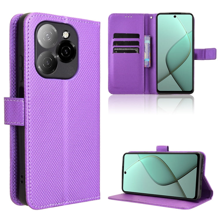 Diamond Texture Leather Phone Case, For Tecno Spark 20 Pro 5G, For Tecno Camon 30 Premier 5G, For Tecno Pova 6 Neo 4G, For Tecno Pova 6 4G
