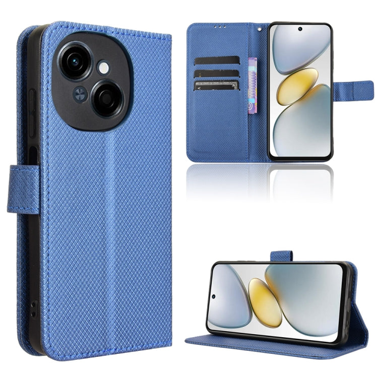 Diamond Texture Leather Phone Case, For Tecno Spark 30 Pro 4G, For Tecno Spark 30 4G, For Tecno Spark Go 1 / Pop 9 / Spark Go 2025, For Tecno Spark 30C 4G