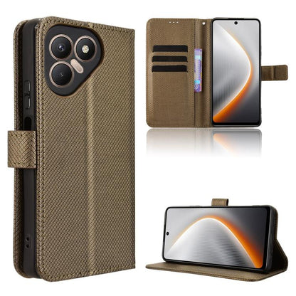 Diamond Texture Leather Phone Case, For Tecno Pova 7 4G, For Tecno Spark Go 2 4G, For Tecno Pova Curve 5G, For Tecno Camon 40 Pro 4G / 5G