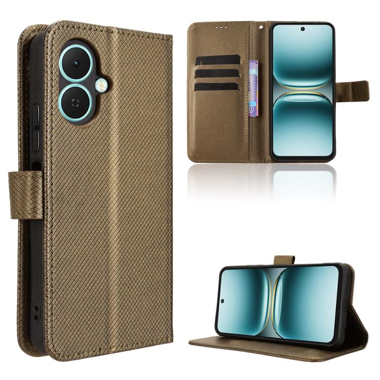 Diamond Texture Leather Phone Case, For Tecno Pova 7 4G, For Tecno Spark Go 2 4G, For Tecno Pova Curve 5G, For Tecno Camon 40 Pro 4G / 5G