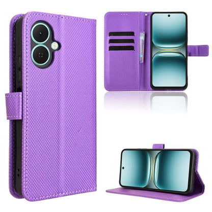 Diamond Texture Leather Phone Case, For Tecno Pova 7 4G, For Tecno Spark Go 2 4G, For Tecno Pova Curve 5G, For Tecno Camon 40 Pro 4G / 5G