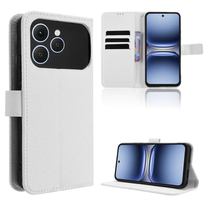 Diamond Texture Leather Phone Case, For Tecno Spark 40 4G, For Tecno Pova 7 Ultra 5G, For Tecno Pova 7 4G, For Tecno Spark Go 2 4G