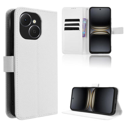 Diamond Texture Leather Phone Case, For Tecno Spark Slim, For Tecno Spark 40C, For Tecno Pova 7 Pro 5G, For Tecno Pova 7 5G