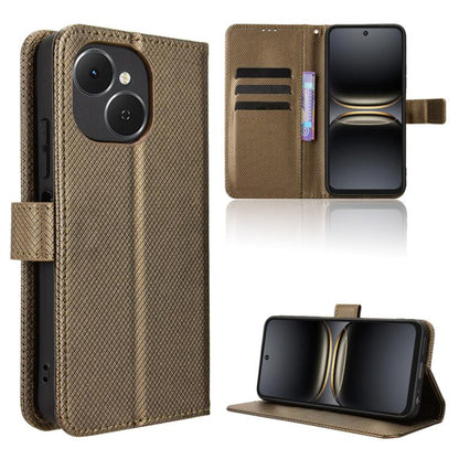 Diamond Texture Leather Phone Case, For Tecno Spark Slim, For Tecno Spark 40C, For Tecno Pova 7 Pro 5G, For Tecno Pova 7 5G