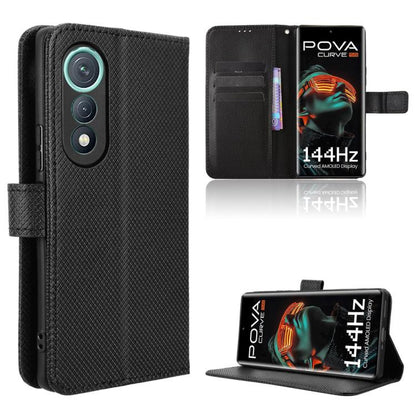 Diamond Texture Leather Phone Case, For Tecno Pova 7 4G, For Tecno Spark Go 2 4G, For Tecno Pova Curve 5G, For Tecno Camon 40 Pro 4G / 5G