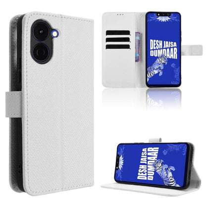 Diamond Texture Leather Phone Case, For Tecno Camon 50 4G, For Tenco Spark Go 3, For Tecno Spark Slim, For Tecno Spark 40C
