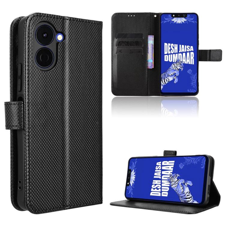 Diamond Texture Leather Phone Case, For Tecno Camon 50 4G, For Tenco Spark Go 3, For Tecno Spark Slim, For Tecno Spark 40C