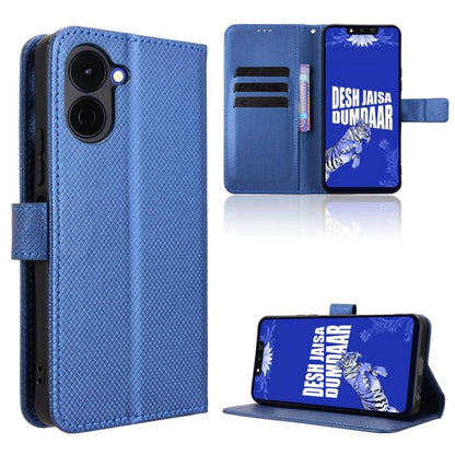 Diamond Texture Leather Phone Case, For Tecno Camon 50 4G, For Tenco Spark Go 3, For Tecno Spark Slim, For Tecno Spark 40C