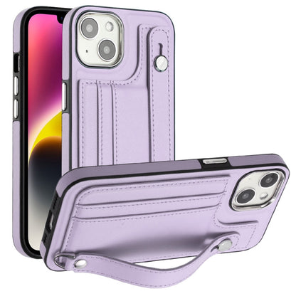 Shockproof Leather Phone Case with Wrist Strap, For iPhone 13, For iPhone 13 Pro, For iPhone 13 Pro Max, For iPhone 12 / 12 Pro