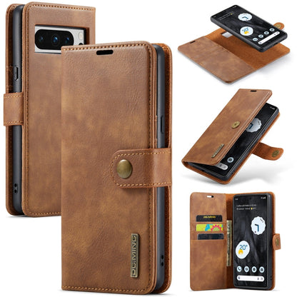 DG.MING Crazy Horse Texture Detachable Magnetic Leather Phone Case, For Google Pixel 10a, For Google Pixel 9a, For Google Pixel 8a, For Google Pixel 8 Pro