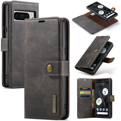 DG.MING Crazy Horse Texture Detachable Magnetic Leather Phone Case, For Google Pixel 10a, For Google Pixel 9a, For Google Pixel 8a, For Google Pixel 8 Pro