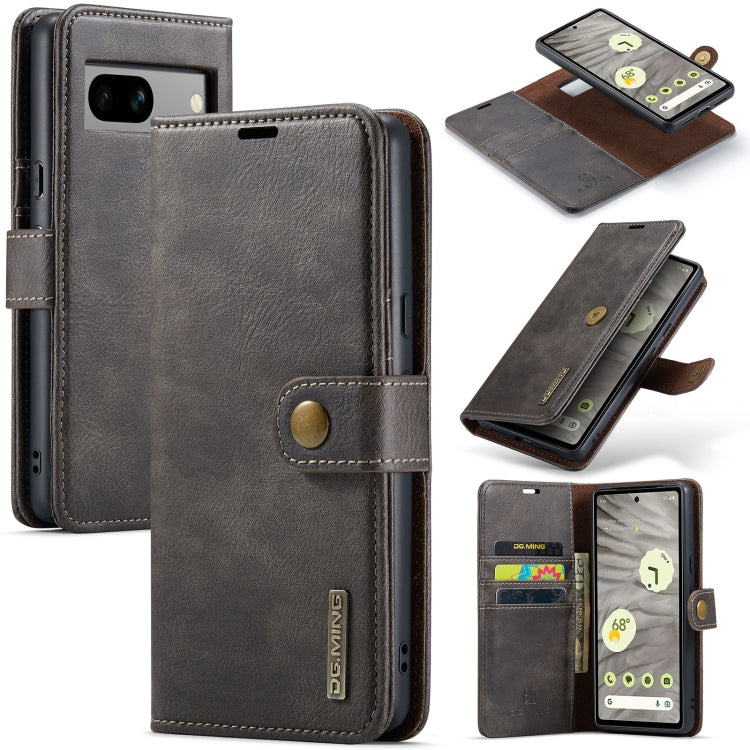 DG.MING Crazy Horse Texture Detachable Magnetic Leather Phone Case, For Google Pixel 10a, For Google Pixel 9a, For Google Pixel 8a, For Google Pixel 8 Pro
