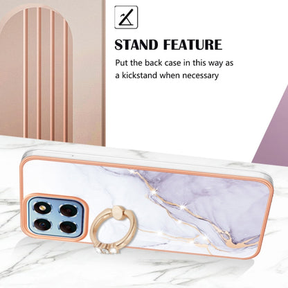 Electroplating Marble IMD TPU Phone Case with Ring Holder, For Honor X8 5G / X6 4G, For Honor X7, For Honor X8 4G